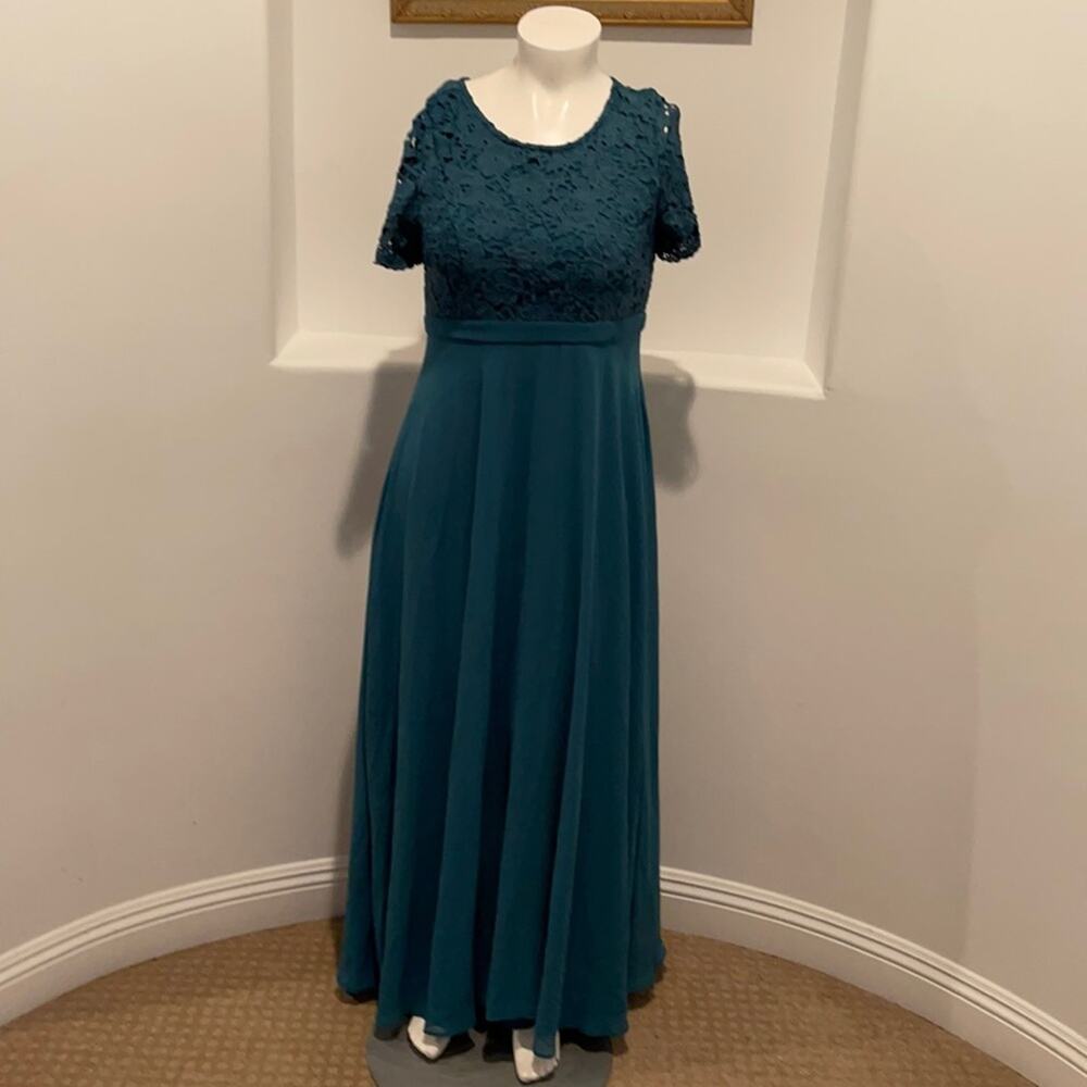 MANIJU Teal crochet top Maternity Part…